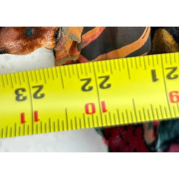 Chicos Womens Silk Burn Out Velvet Fringed Wrap Shawl Multicolor Size 2 - Picture 4 of 14